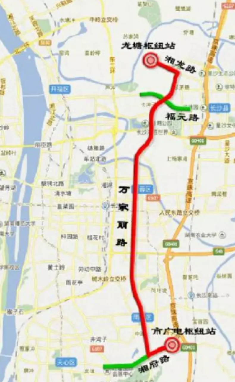 长沙万家丽BRT快速公交计划2019年3月使用