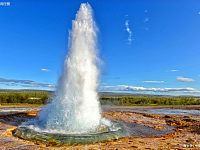 冰岛间歇泉，上万年的地质奇观，隔5分钟喷涌一次高度达70米