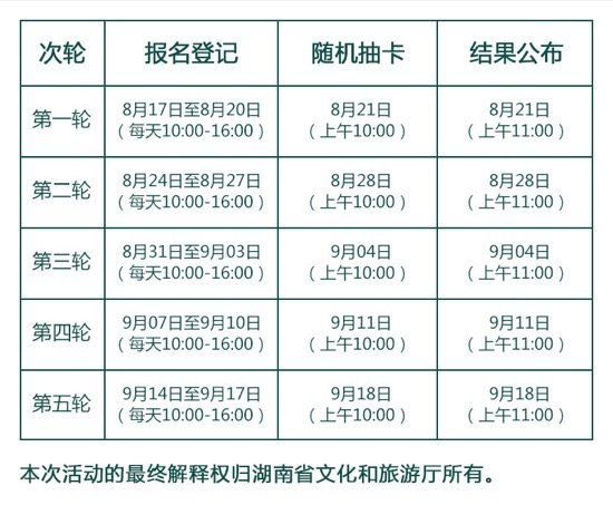 2020年锦绣潇湘全域旅游年卡免费领取活动（入口 参与对象 时间）