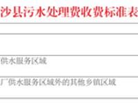 
长沙县污水处理费征收标准（最新）

