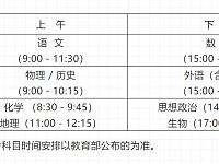 
2021湖南高考考试安排（科目+成绩+时间）
